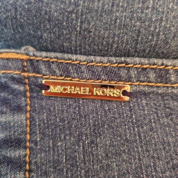MICHAEL Michael Kors Cali Blue Wash Capri Jeans Size 16 - Picture 6 of 8